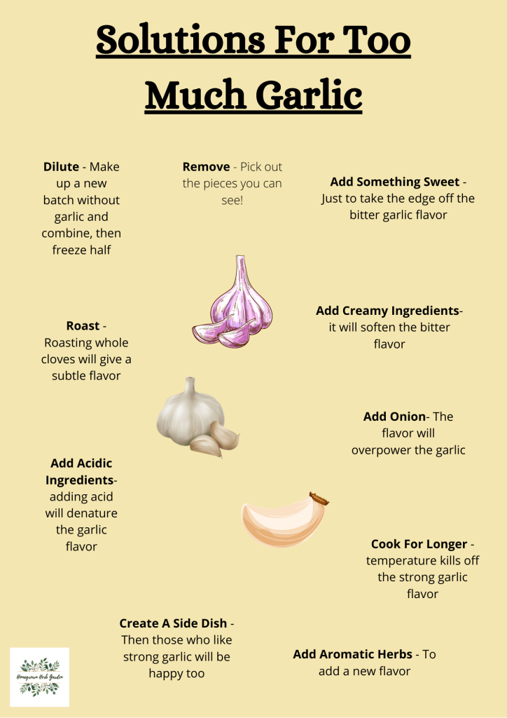 How to Fix Too Much Garlic?